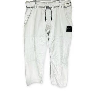 Kujichiru Jiu Jitsu Gi Pants A3 White Drawstring BJJ Cotton